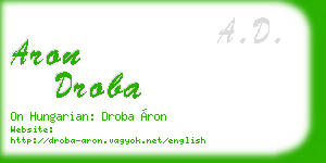aron droba business card